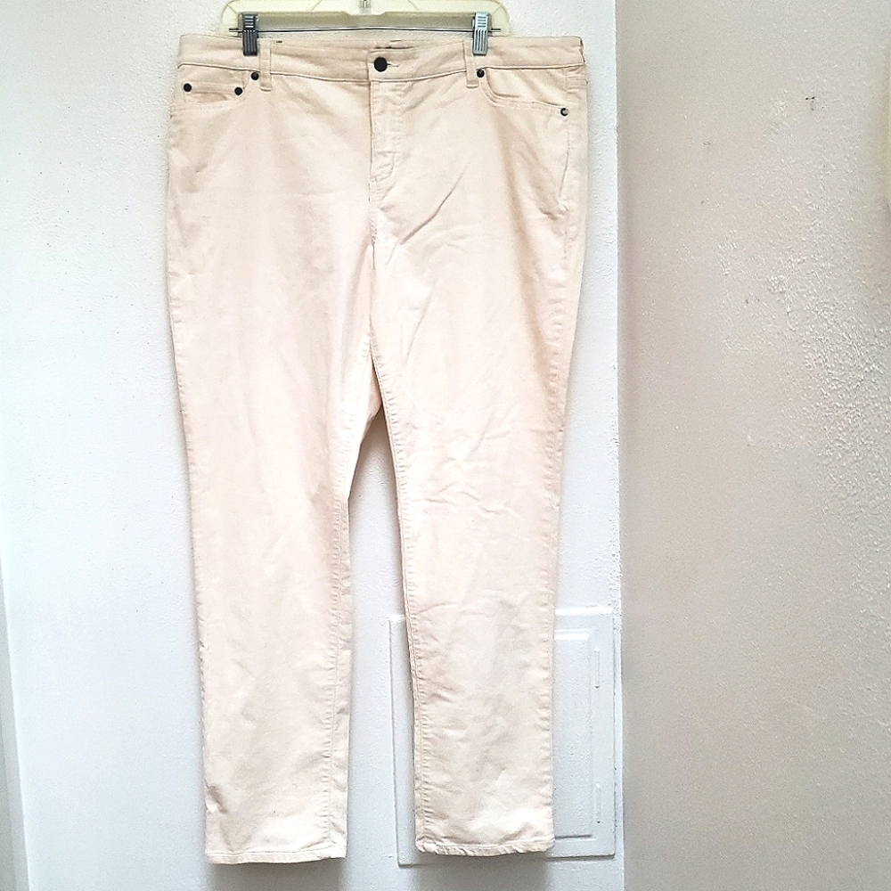 LAUREN Ralph Lauren Cream Corduroy Pants Size 16W